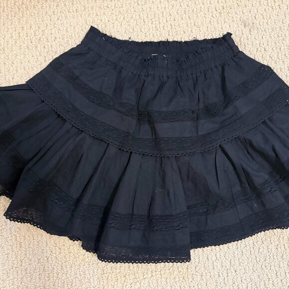 LoveShackFancy black ruffle skirt, size S - Picture 2 of 3